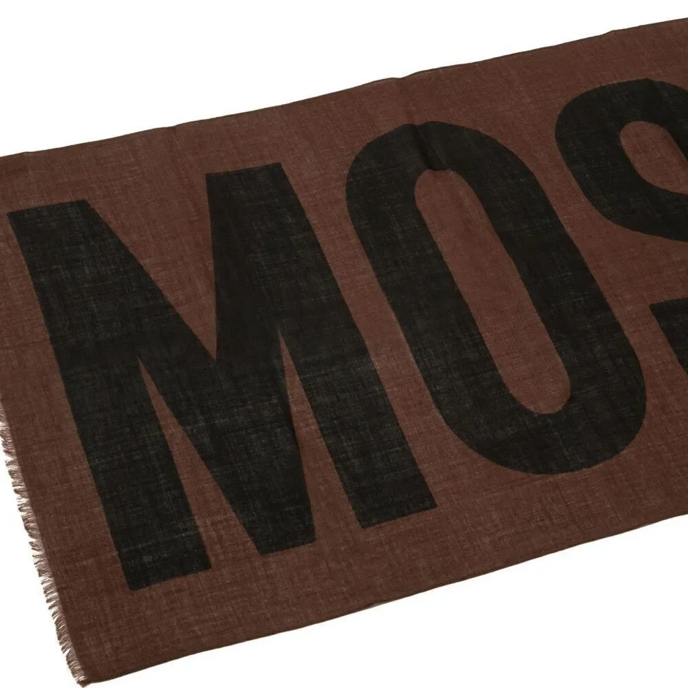 NWT Moschino scarf 50118M5134 COL 019 Wool Brown shawl stole $ 330.00